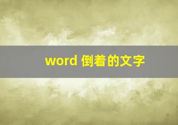 word 倒着的文字